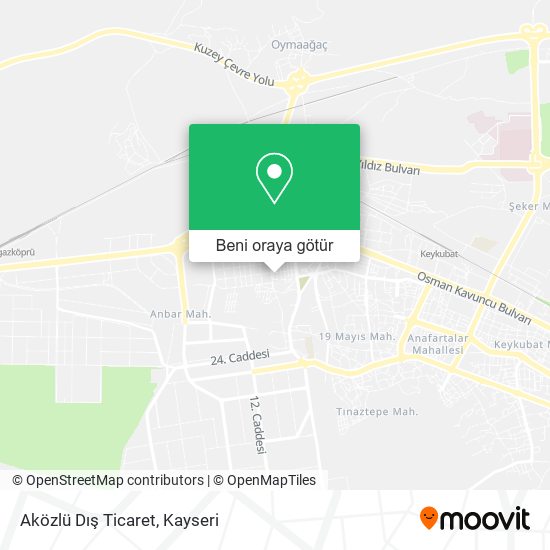 Aközlü Dış Ticaret harita