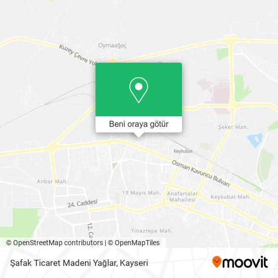 Şafak Ticaret Madeni Yağlar harita