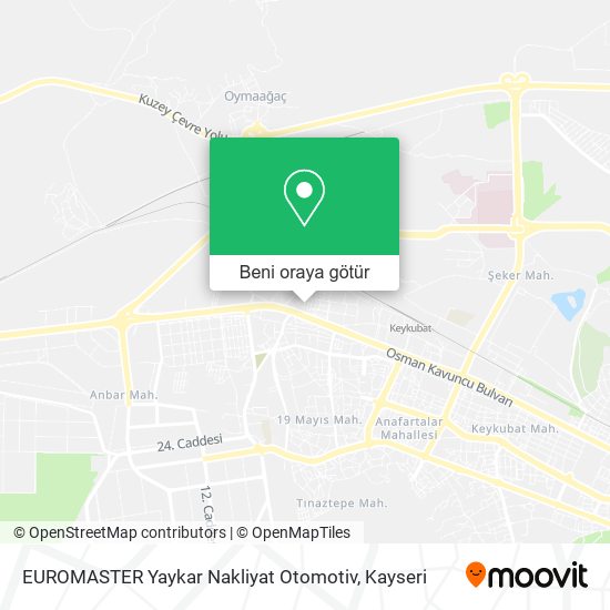 EUROMASTER Yaykar Nakliyat Otomotiv harita