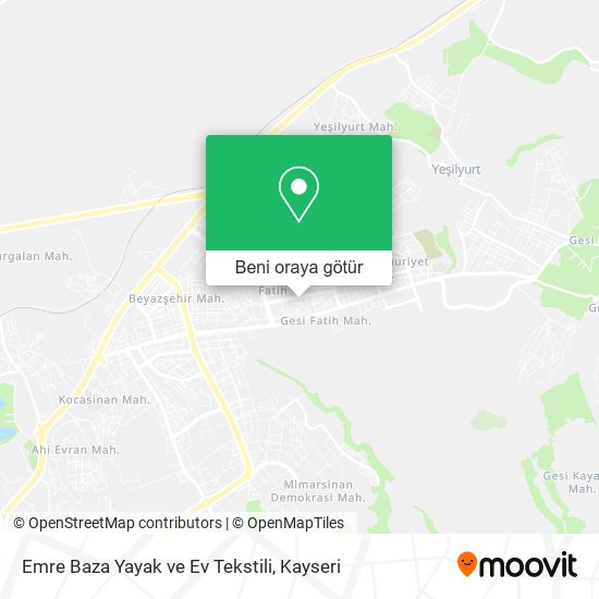 Emre Baza Yayak ve Ev Tekstili harita