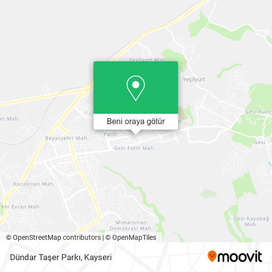 Dündar Taşer Parkı harita