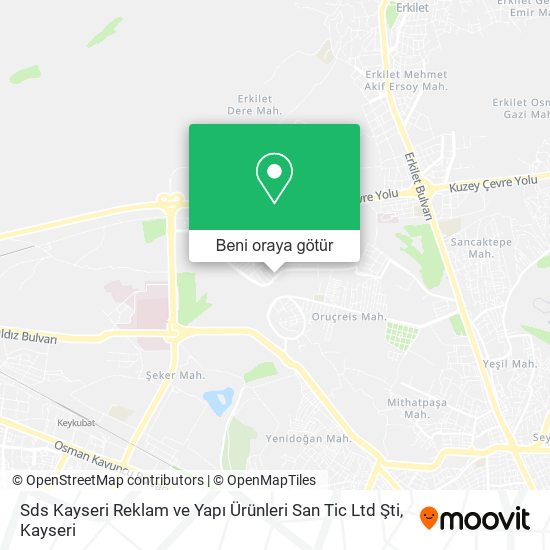 Sds Kayseri Reklam ve Yapı Ürünleri San Tic Ltd Şti harita