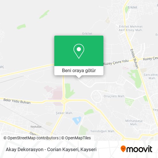 Akay Dekorasyon - Corian Kayseri harita