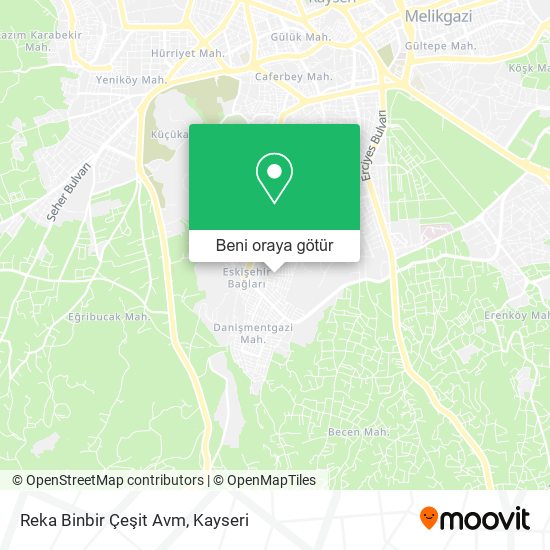 Reka Binbir Çeşit Avm harita
