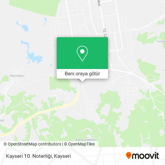 Kayseri 10. Noterliği harita