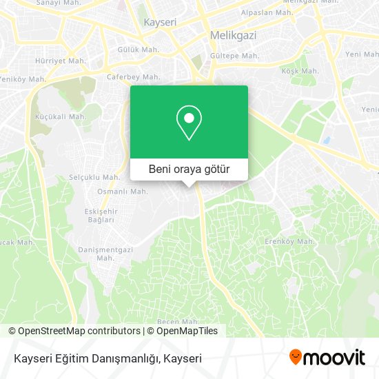 Kayseri Eğitim Danışmanlığı harita