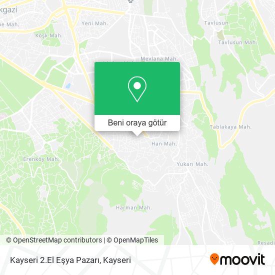Kayseri 2.El Eşya Pazarı harita