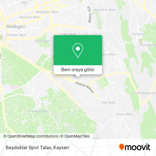 Beşdoklar Spot Talas harita
