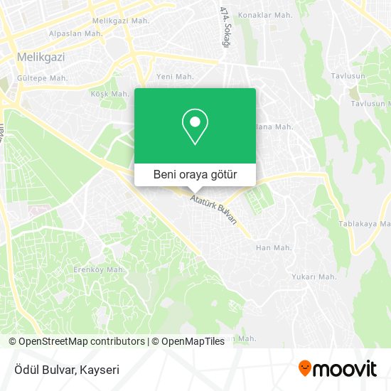 Ödül Bulvar harita