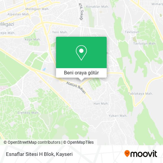 Esnaflar Sitesi H Blok harita