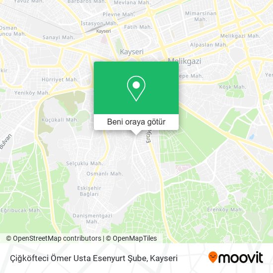 Çiğköfteci Ömer Usta Esenyurt Şube harita