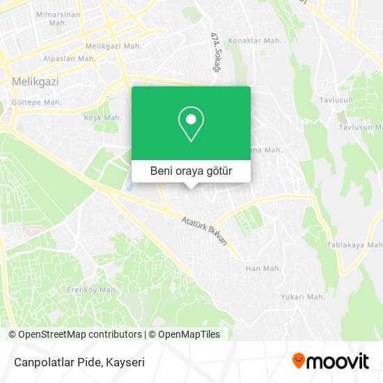 Canpolatlar Pide harita