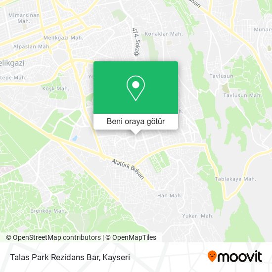 Talas Park Rezidans Bar harita