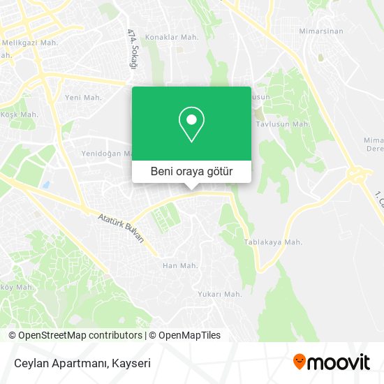 Ceylan Apartmanı harita