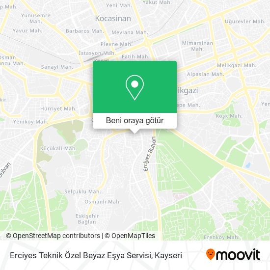 Erciyes Teknik Özel Beyaz Eşya Servisi harita