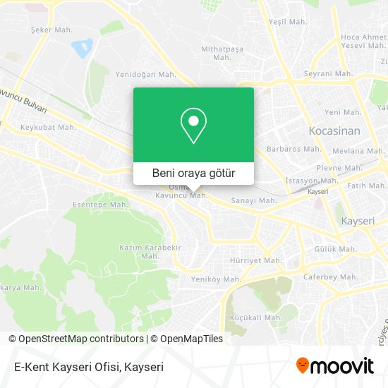 E-Kent Kayseri Ofisi harita