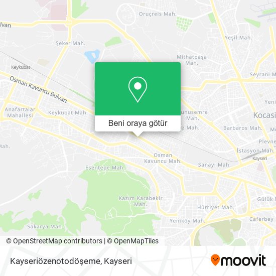 Kayseriözenotodöşeme harita