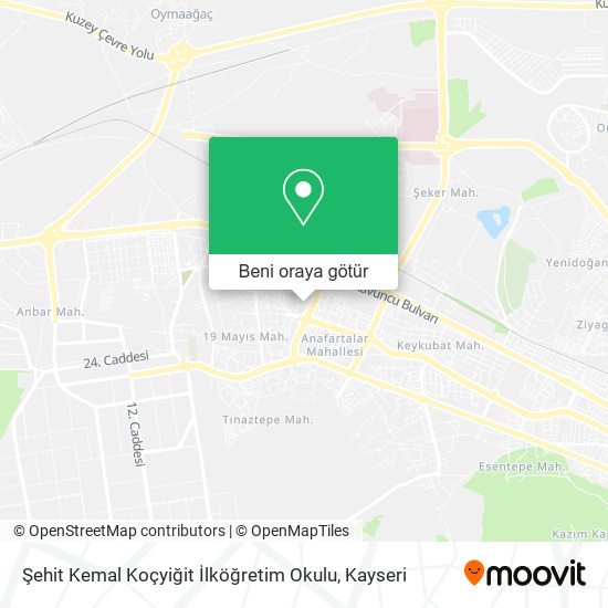 Şehit Kemal Koçyiğit İlköğretim Okulu harita
