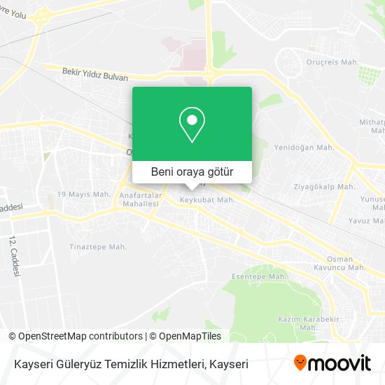Kayseri Güleryüz Temizlik Hizmetleri harita