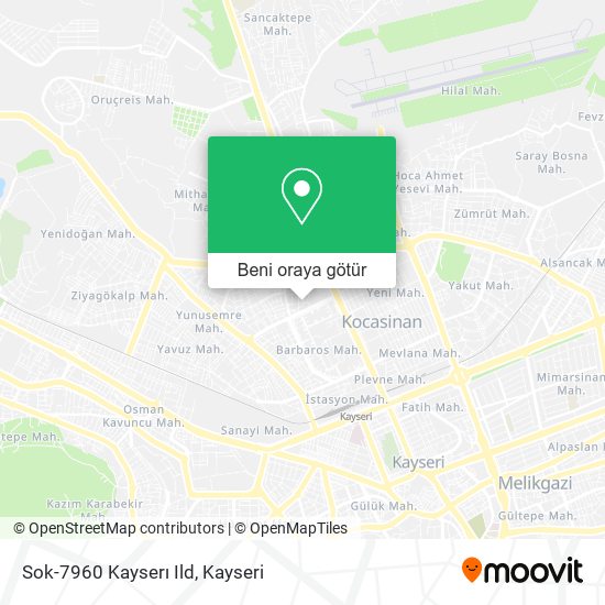 Sok-7960 Kayserı Ild harita