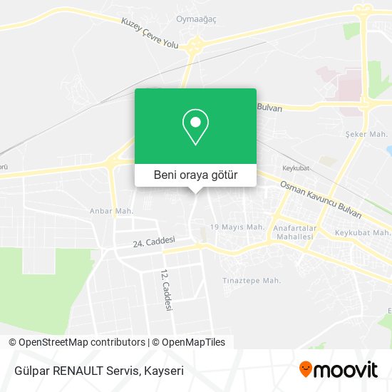 Gülpar RENAULT Servis harita