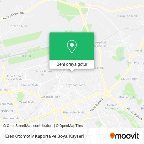 Eren Otomotiv Kaporta ve Boya harita