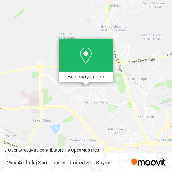 May Ambalaj San. Ticaret Limited Şti. harita