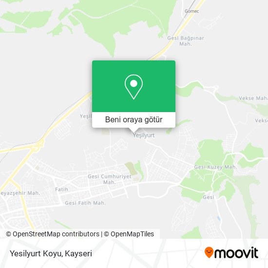 Yesilyurt Koyu harita