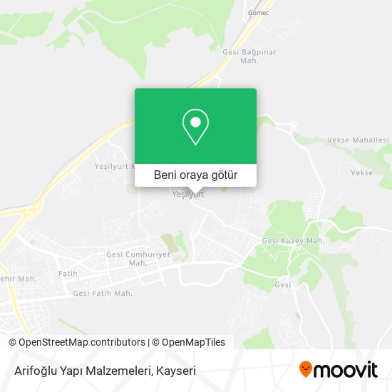 Arifoğlu Yapı Malzemeleri harita
