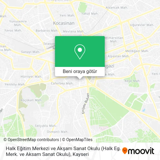 Halk Eğitim Merkezi ve Akşam Sanat Okulu (Halk Eg. Merk. ve Aksam Sanat Okulu) harita