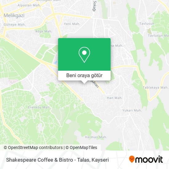 Shakespeare Coffee & Bistro - Talas harita