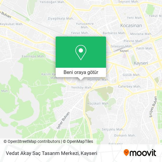 Vedat Akay Saç Tasarım Merkezi harita