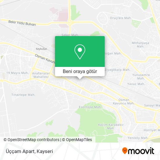 Üççam Apart harita