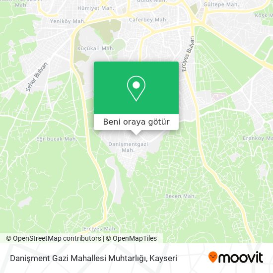 Danişment Gazi Mahallesi Muhtarlığı harita