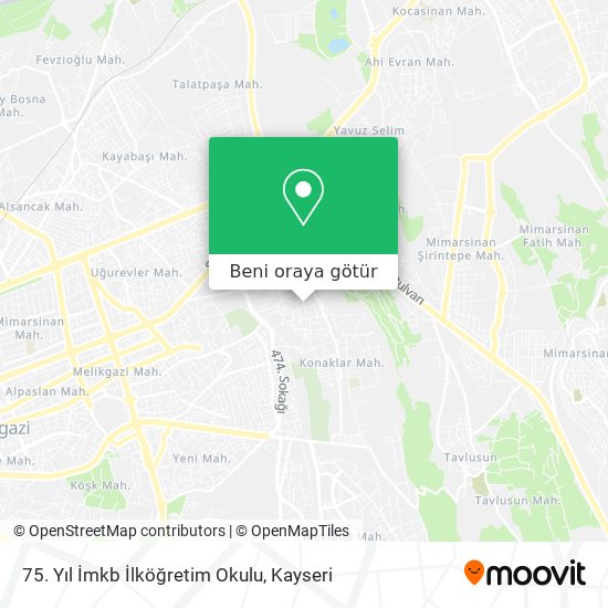 75. Yıl İmkb İlköğretim Okulu harita