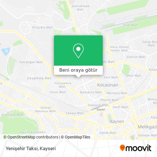 Yenişehir Taksi harita