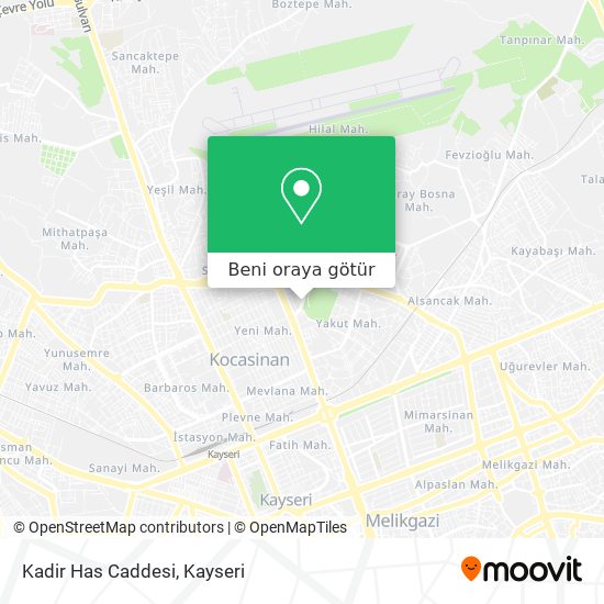 Kadir Has Caddesi harita