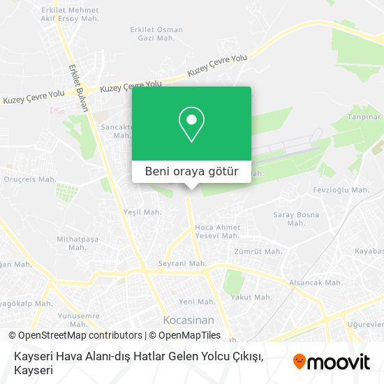 Kayseri Hava Alanı-dış Hatlar Gelen Yolcu Çıkışı harita