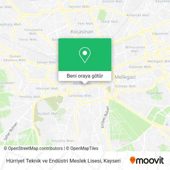 Hürriyet Teknik ve Endüstri Meslek Lisesi harita