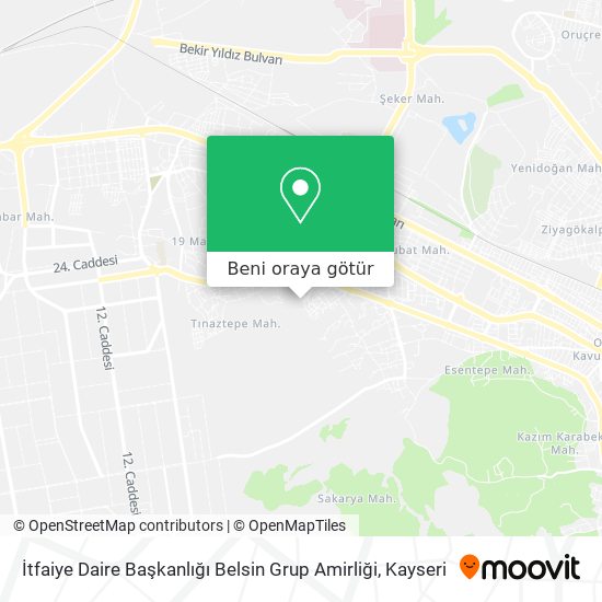 İtfaiye Daire Başkanlığı Belsin Grup Amirliği harita