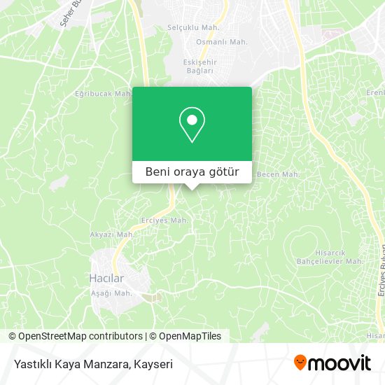 Yastıklı Kaya Manzara harita