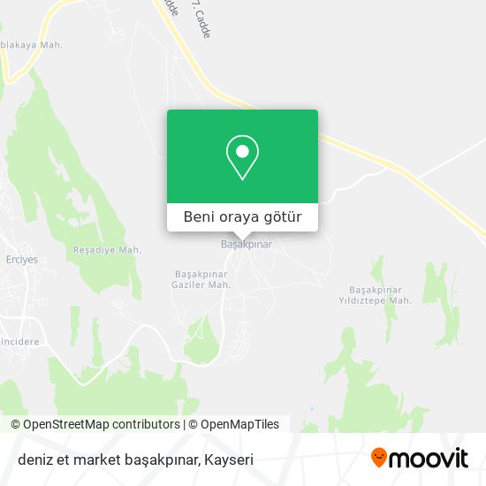 deniz et market başakpınar harita