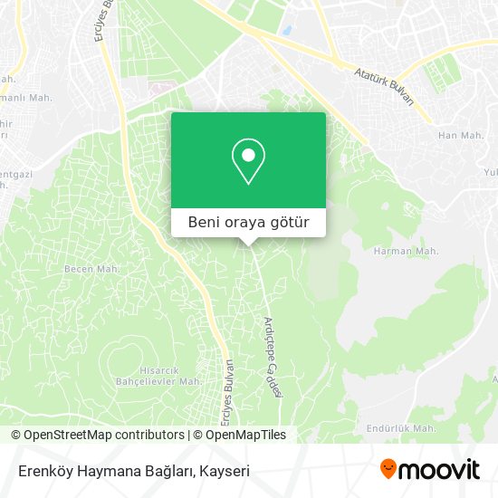 Erenköy Haymana Bağları harita