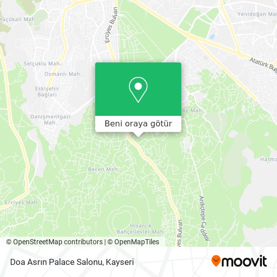 Doa Asrın Palace Salonu harita