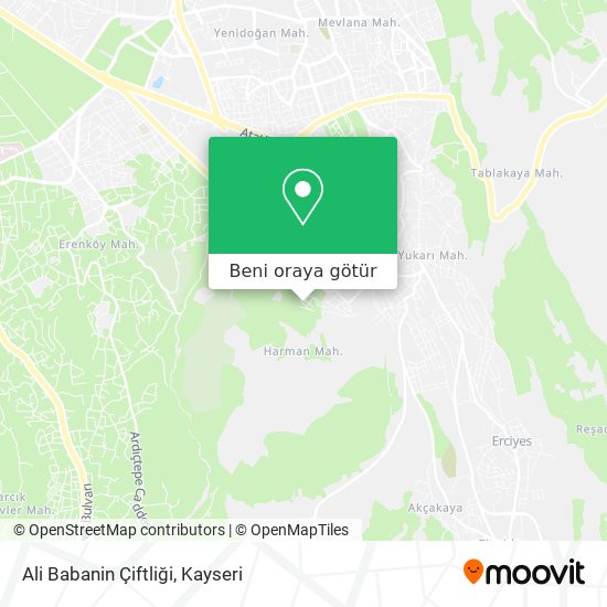 Ali Babanin Çiftliği harita