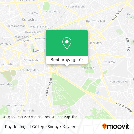 Payidar İnşaat Gültepe Şantiye harita