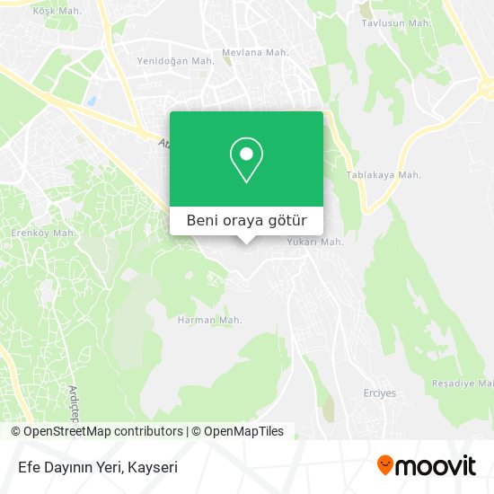 Efe Dayının Yeri harita