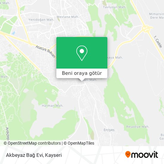 Akbeyaz Bağ Evi harita