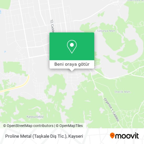 Proline Metal (Taşkale Diş Ti̇c.) harita