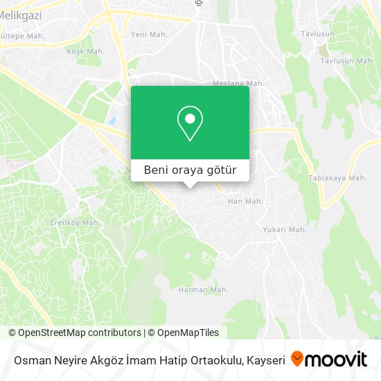 Osman Neyire Akgöz İmam Hatip Ortaokulu harita